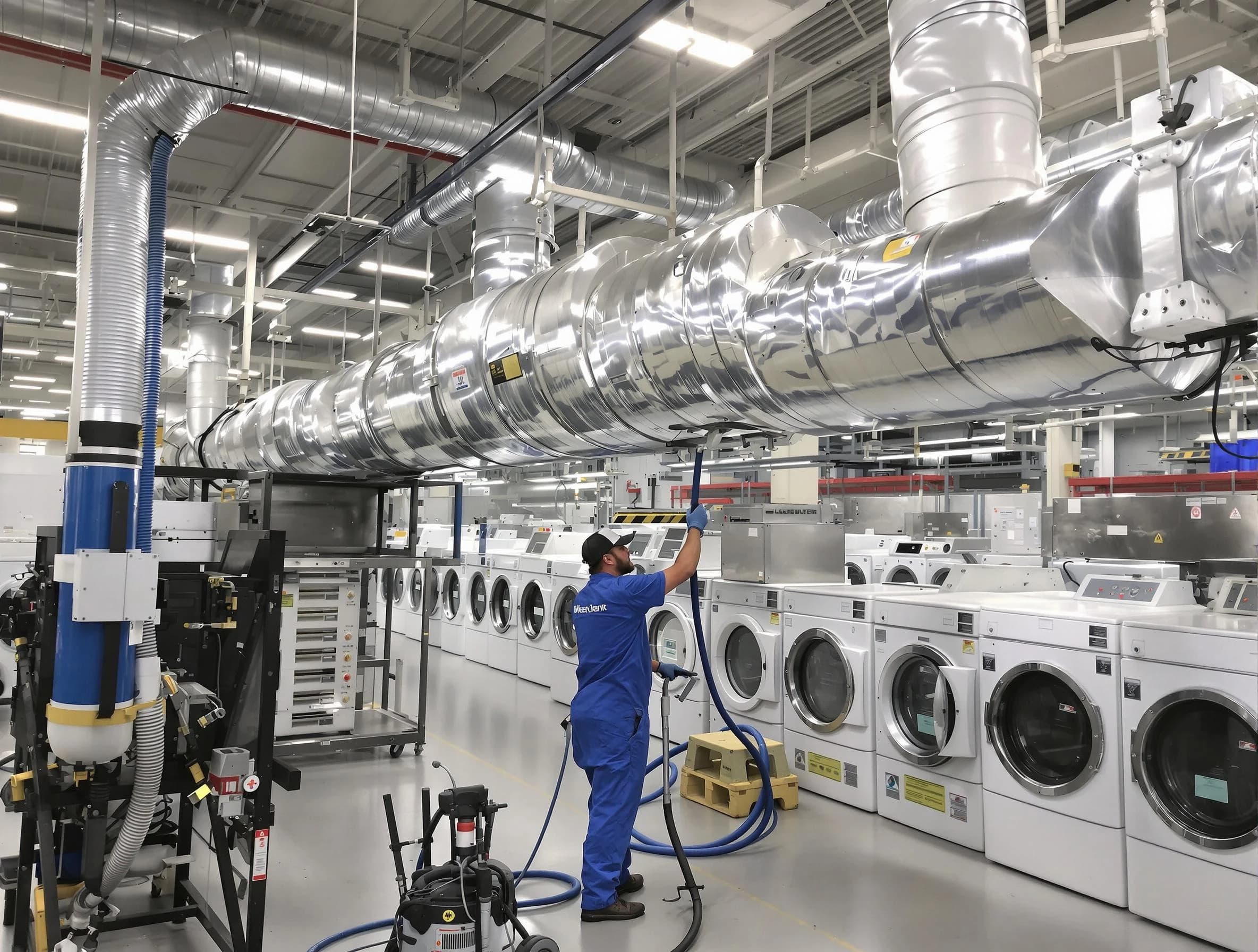 Draper Dryer Vent Cleaning team performing heavy-duty industrial dryer vent cleaning in Draper