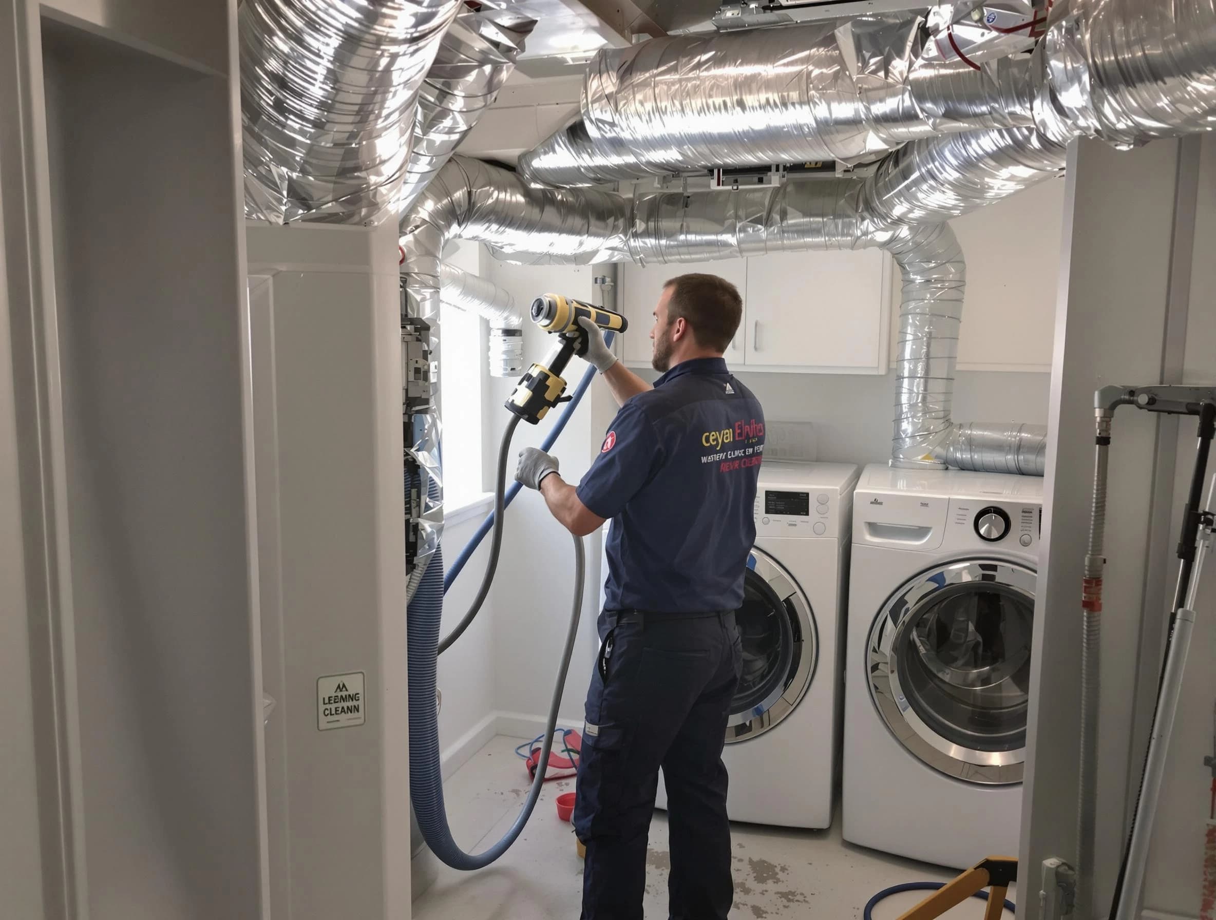Draper Dryer Vent Cleaning specialist using advanced equipment for thorough duct cleaning in Draper